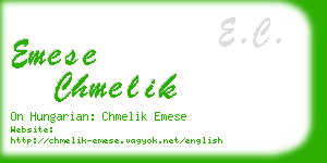 emese chmelik business card